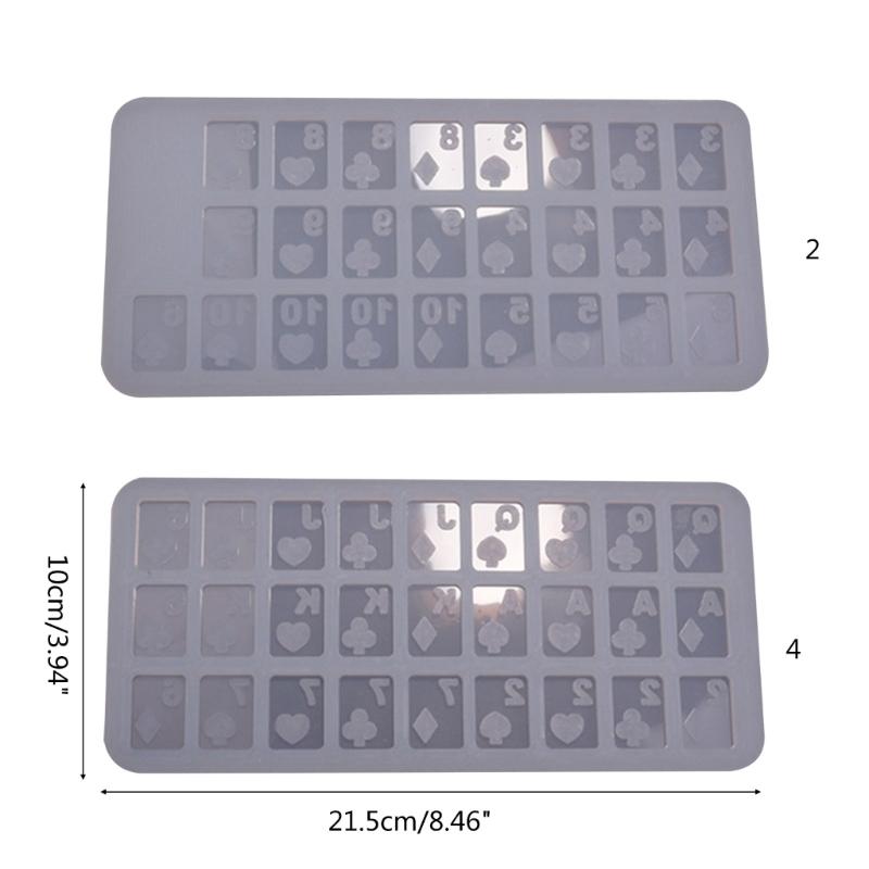 DIY wypełniacz kart pokerowych Quicksand silikon epoksydowy forma DIY brelok wisiorek biżuteria forma do tworzenia prezentów walentynkowych