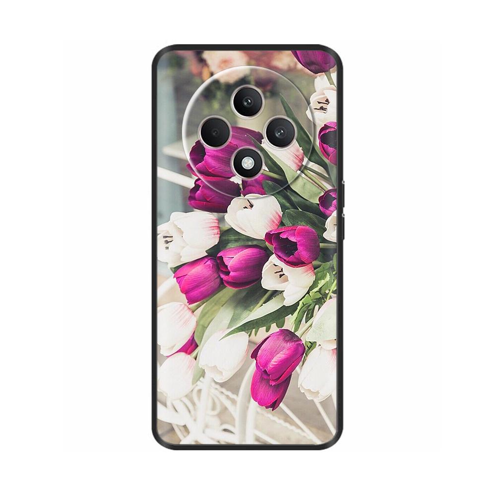 For Oppo Reno 12F 4G Case Reno12 F 5G Shockproof Cover Cute Painted Soft Black Silicone Phone Cases For OPPO Reno12F 4G 5G Coque