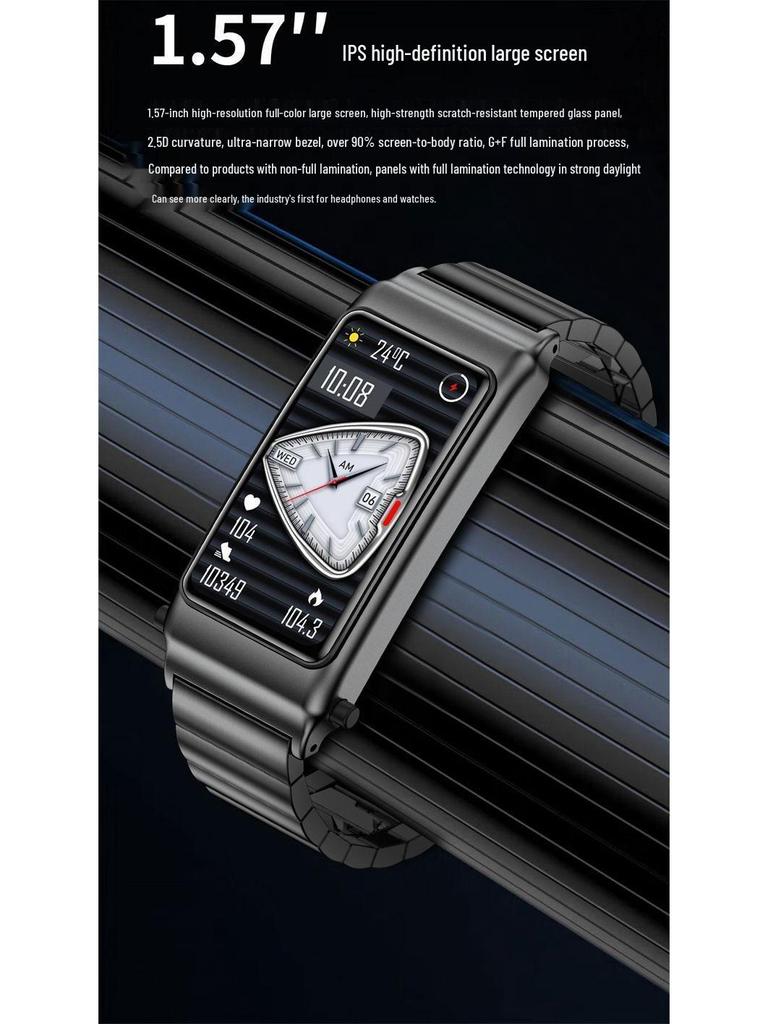 NFC Smart Bracelet with Bluetooth Earphones & Call Function, Two-in-One Smartwatch with Offline Payment Capability