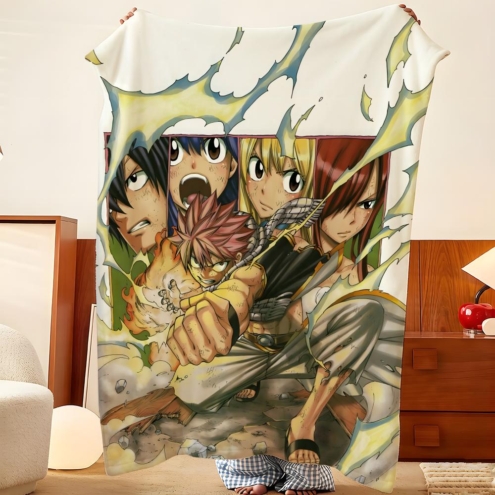 Anime F-Fairy T-Tail Throw Flannel Throw Blanket, Lightweight Cozy, Durable Washable cute Cool