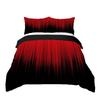 Red and black 3D digital printing three-piece set to map custom bedding quilt cover