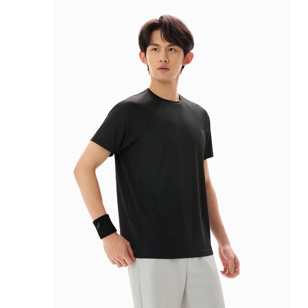 Li-Ning Minimalist Versatile Summer T-Shirt With Brand Logo And Lettering Slim Fit Round Neck Running Sports T-Shirt Men tops ATSW393-2