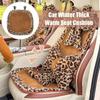 Comfortable Car Seat Decoration Bow Plush Seat Cushion Leopard Print Car Headrest  Cushion Front