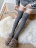 Autumn and Winter Rice White Knee Stockings Women's New Outer Thigh Socks Japanese Splicing High Stockings Stacking Socks