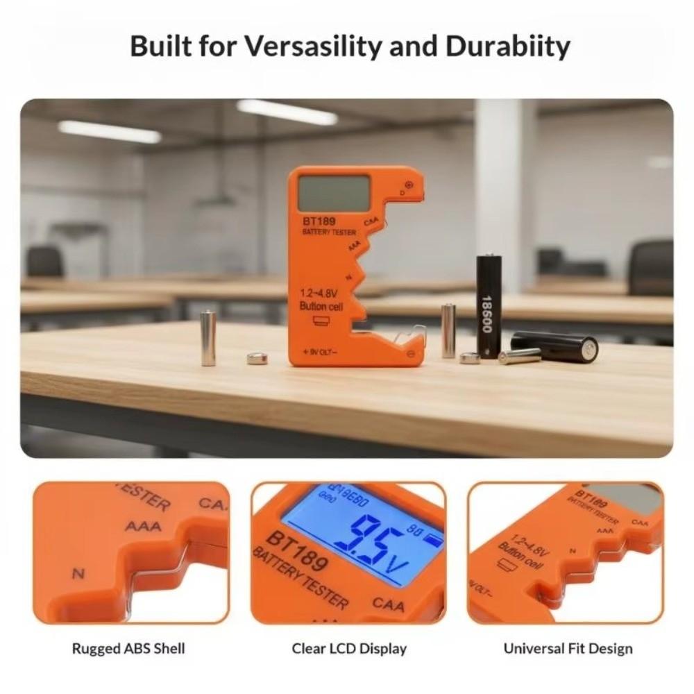 Voltage Checker Digital Battery Tester LCD Display Universal Battery Tester For DIY Lover