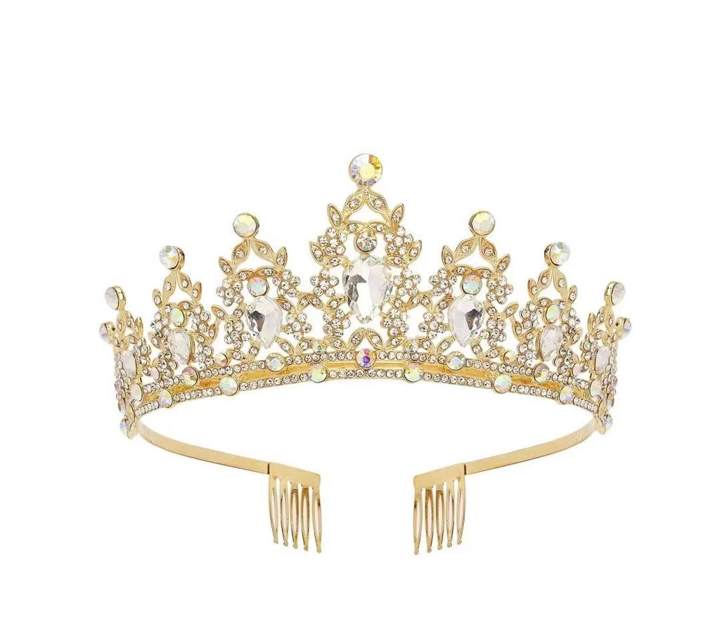 Bride's Crown Headwear  Alloy Rhinestone Hair Band Wedding Crown  Birthday Hair Accessory  Style Headband Accessory