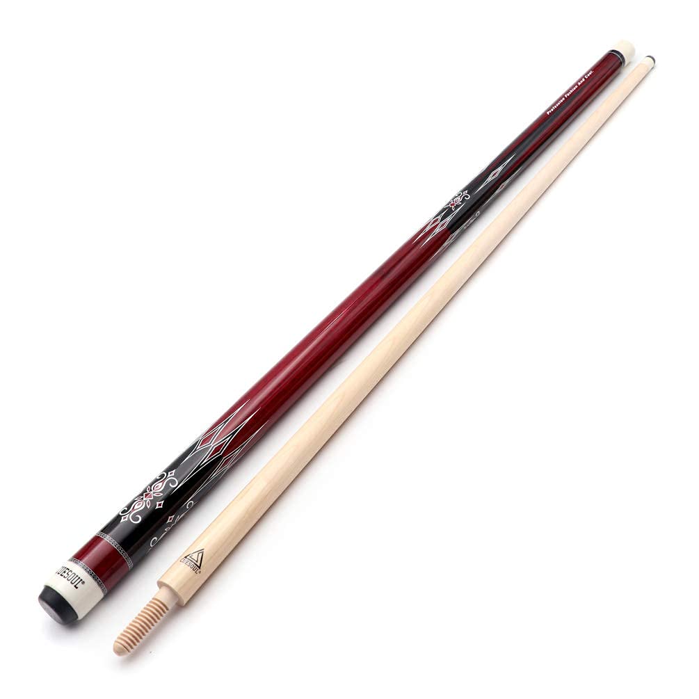 Black Scorpion CUESOUL 3 Cushion Carom Billiard Cue 56 Inch Weight 18 Wooden Joint System Ounce,