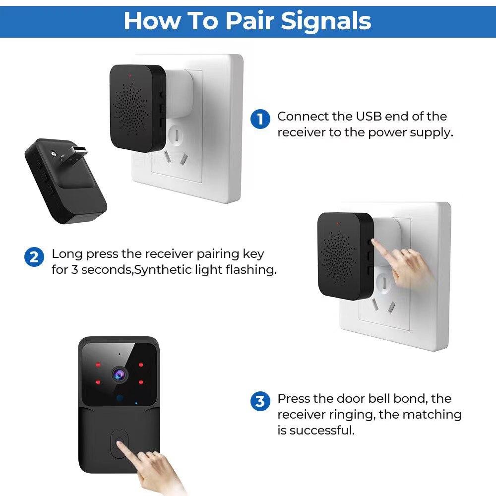 WiFi Video Wireless HD Bell Home Intercom System Phone Door Viewer Night Vision Security Doorbell Camera