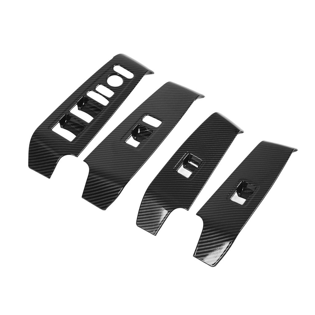 Car Window Lift Switch Panel Cover Carbon Fiber Style Replacement for Civic 11th 2022 LHD