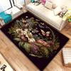 Butterfly Floral Rug – Non-Slip Polyester Mat for Living Room, Bedroom, Kitchen or Entryway Indoor/Outdoor Decor