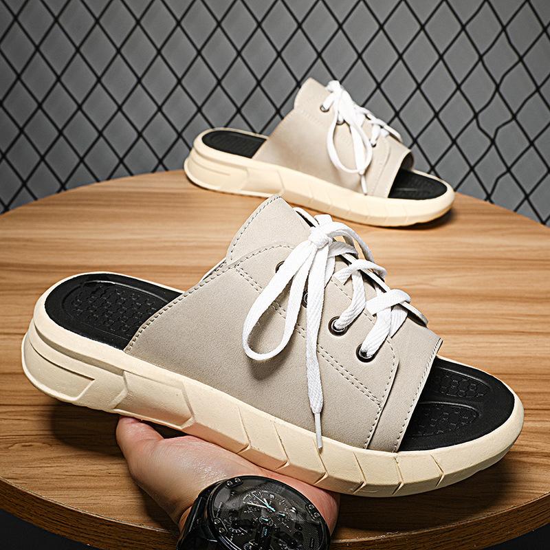 Men Slippers Outdoor Casual Sport Slippers Summer Open Toe Beach Shoes for Men Non-slip Platform Slipper Chanclas Hombre