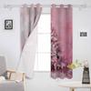 Christmas Pink Oil Painting Christmas Tree Retro Blackout Curtains For Living Room Bedroom Window Treatment Blinds Drapes