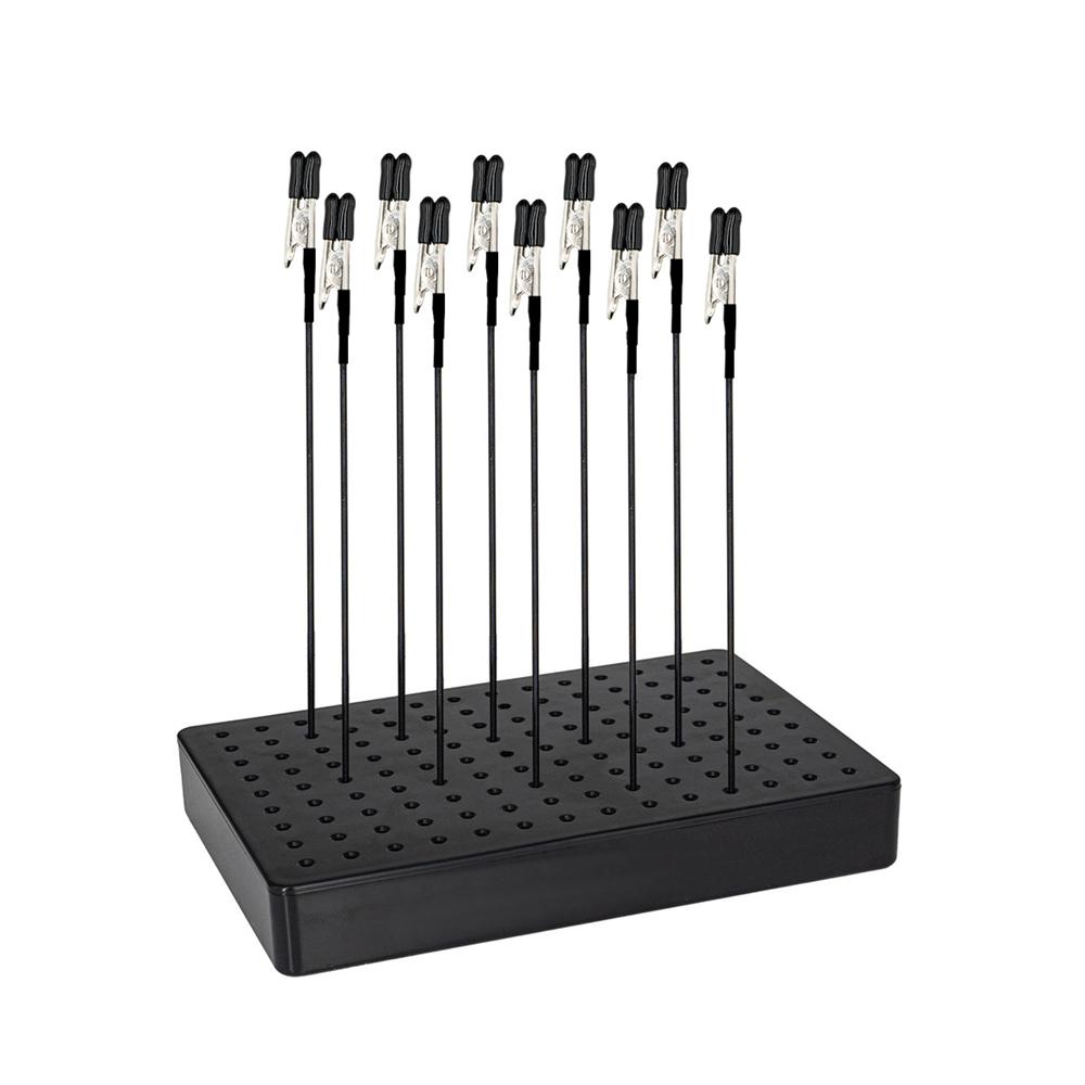 Painting Stand Base Holder and 10PCS Alligator Clip Sticks Set with Rubber Tips Modeling Tools for Airbrush Spray Hobby DIY Tool