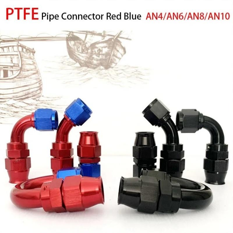 2Pcs Hose End Connector Adapter Cold Water Pipe Fuel Pipe Hose End Connector AN4 6 8 10 12 Straight Type 0 ° 45 ° 90 ° 180 °
