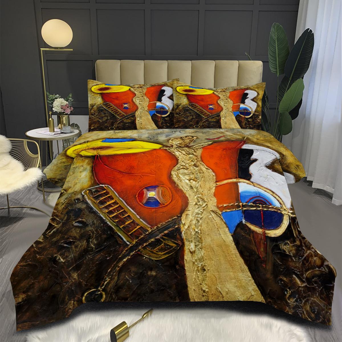 

Digital Printing Quilt Three-piece Set Animal Thickened Fat Quilt Cover 140*200cm