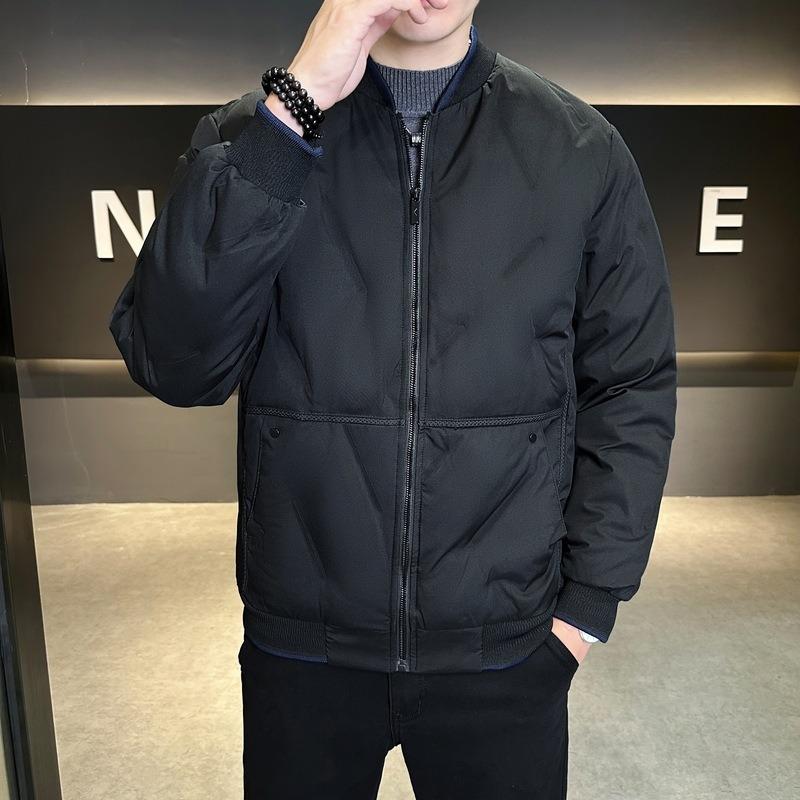 Large Size Padded Clothes Men's Winter Baseball Collar Padded Jacket Casual Loose Warm Thickened Couple Padded Jacket