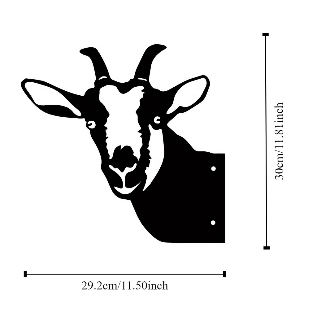 1 шт. Железный силуэт в форме козла – украшение для садовой фермы — фото 9