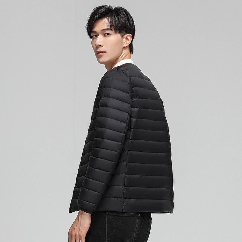Autumn and Winter Men's New Lightweight Trendy Fashionable Down Jacket Men's Short Variable V-neck Jacket Men's Versatile Jacket