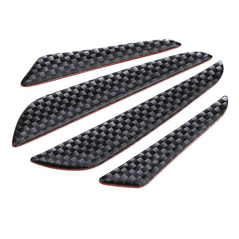 4X Anti-Collision Trim Carbon Fiber Car Door Edge Guard Strip Protector Bumper