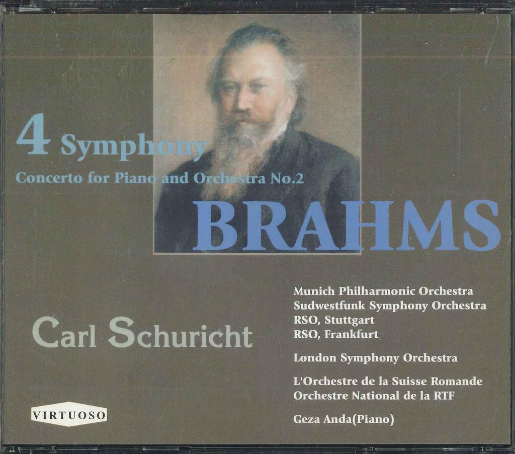 CD SCHURICHT - Brahms: 4 SYMPHONY 94003 VIRTUOSO Europe Classical Used