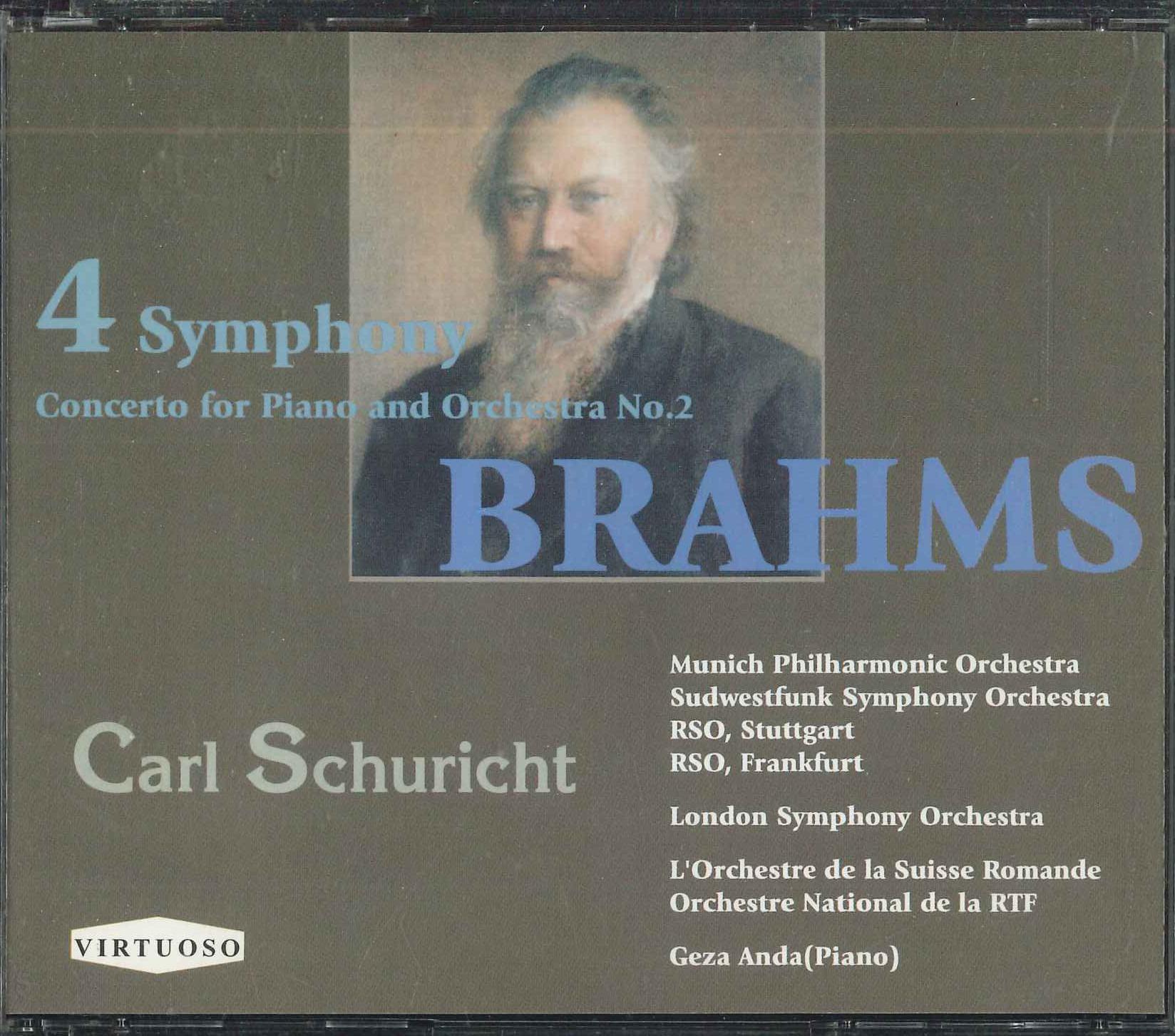 

CD SCHURICHT - Brahms: 4 SYMPHONY 94003 VIRTUOSO Europe Classical Used
