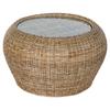 DKD Home Decor-Side Table DKD Home Decor 8424001825165 82 X 82 X 48 Cm Natural Crystal Aluminum
