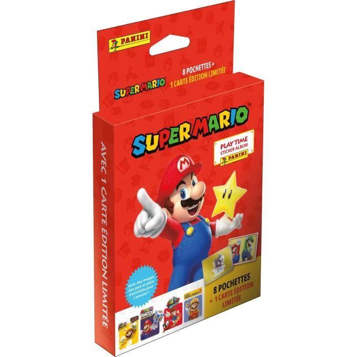 SUPER MARIO STICKERS Blister 8 pochettes + 1 carte édition limitée