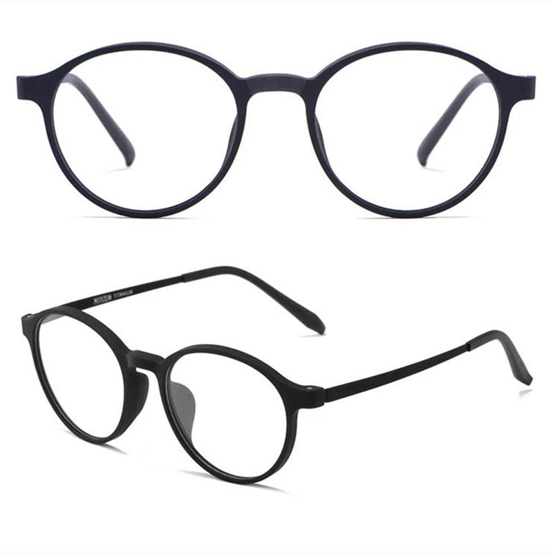 3050 Ultralight Titanium TR90 Reading Glasses Retro Round Frame Men Women Presbyopic +100 to +400 Lightweight Durable