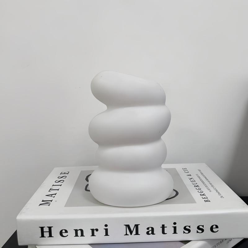 1piece Creative Vase Ins Style Light Luxury High-end Spiral Plastic Home Decoration Living Room Flower Arrangement Decoration