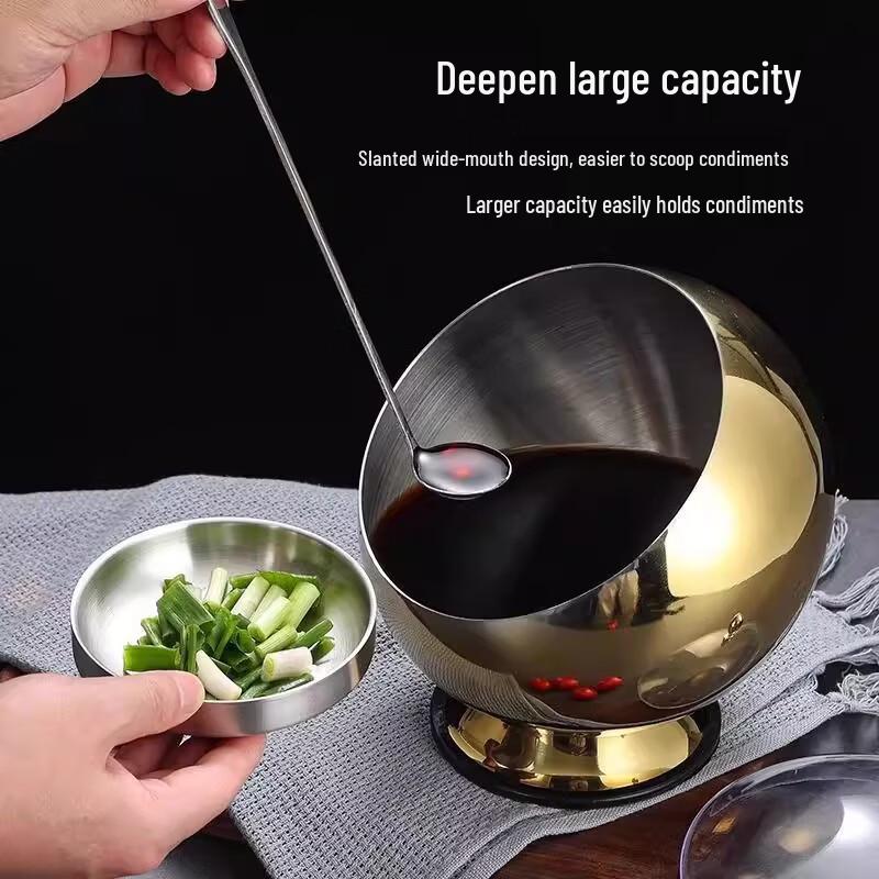 Kangfutao Stainless Steel Slanted Sauce Bowl
