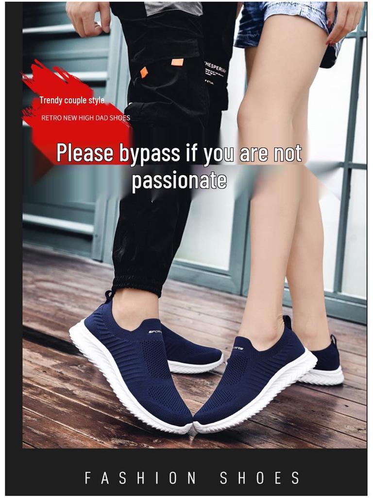 Unisex Breathable Slip-On Flyknit Running Shoes - Low-Top Sock Sneakers for Spring/Summer