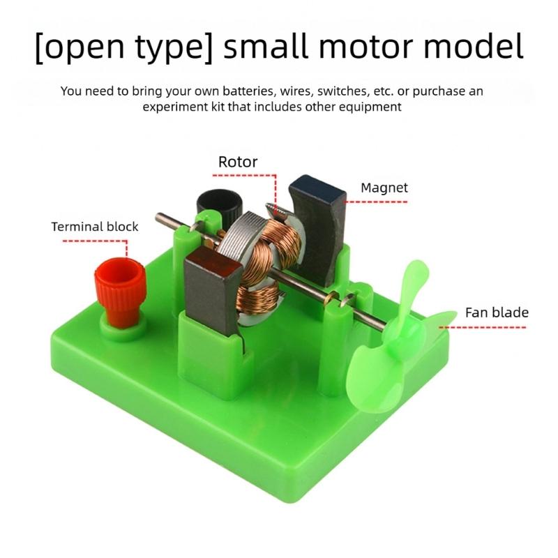 Metal and Plastic D C Motor for School Physics Laboratory Easy Assembly Design for Electromagnetism Teaching Activity