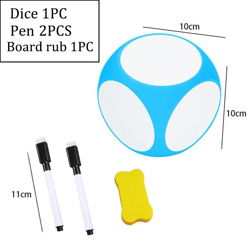 Kids Party Game Diy Blank Dice Toys Eva Write/Erase Reusable Big Dice Party Activity Props Blank Cube Parish Learning Materials