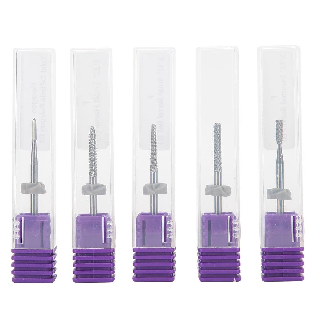 

5pcs Tungsten Steel Nail Art Grinding Head Dead Skin Removal Nail Drill Bits Set