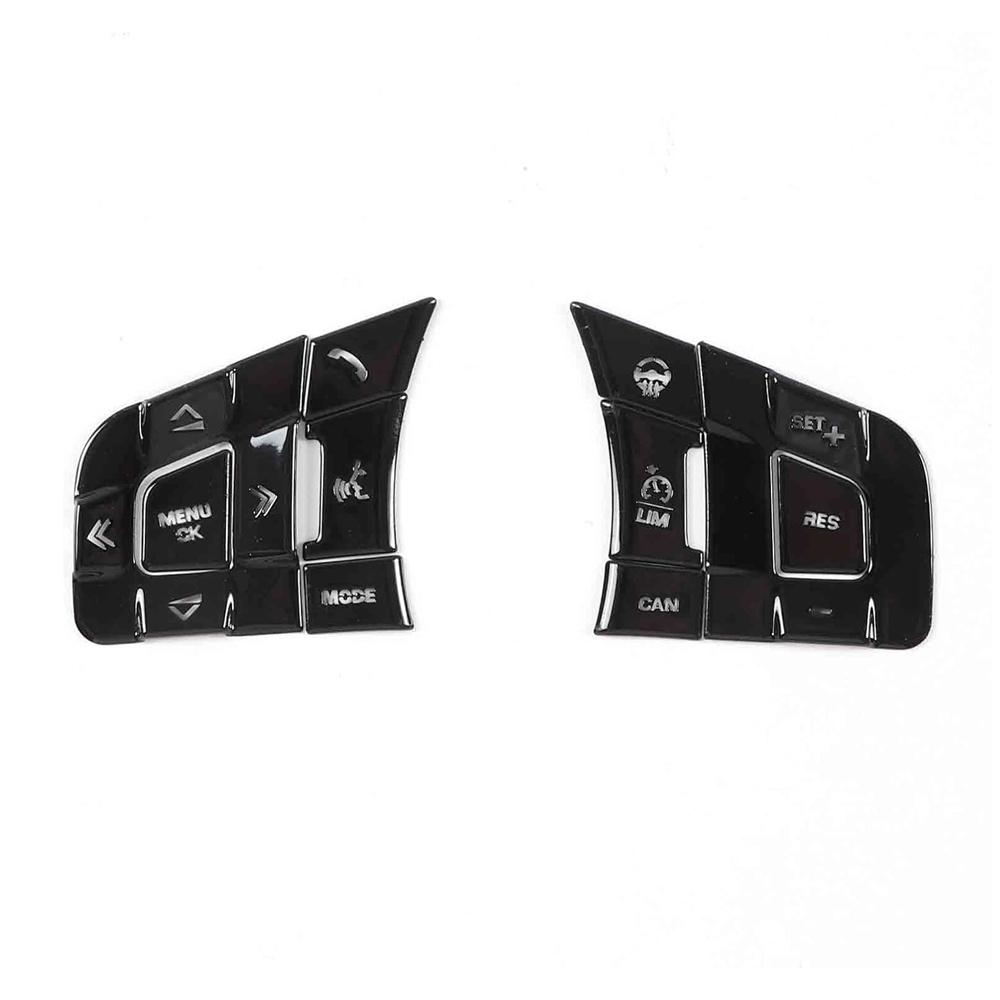 Black Alloy Steering Wheel Button For Jaguar XE XF F-PACE F-TYPE 2013-2023