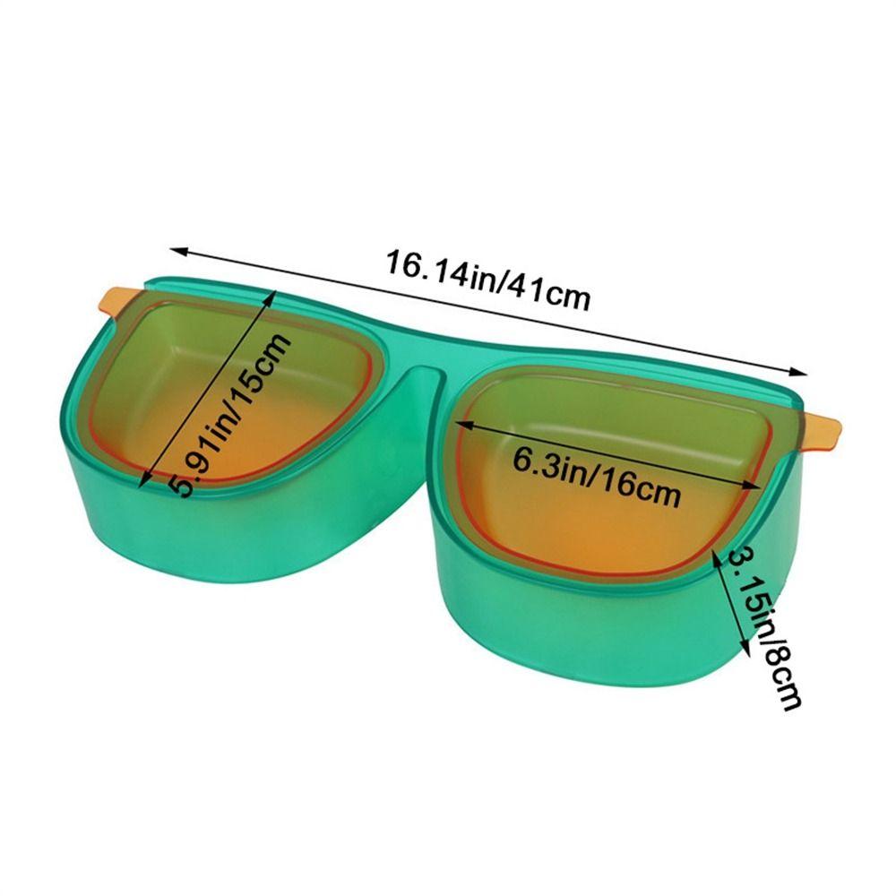 Anti-Knockover Glasses Shape Cat Bowl Large Capacity Pet Slanted Drinking Bowl  for Dogs Cats