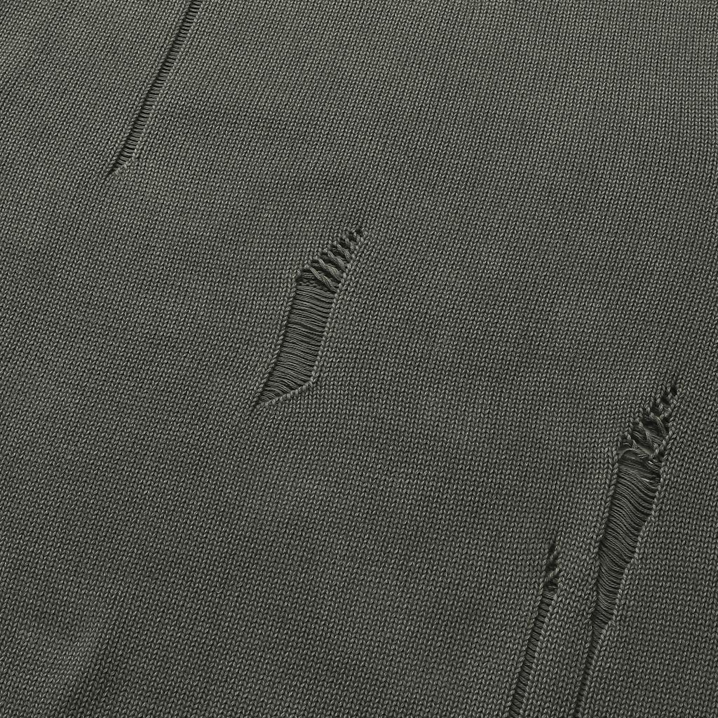Le Dept [Zhivanov X Le Dept] Garment Damage Round Pullover [Khaki - Zhivanov Pick]