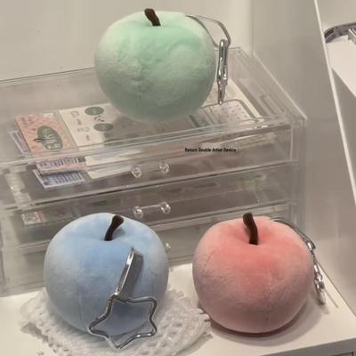Apfel Anhänger Plüschtier Schlüsselanhänger - Grenzüberschreitende Simulation, Niedliches Obsttaschen-Accessoire für Mädchen, Puppen-Geschenk