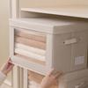 Foldable Fabric Storage Box With Lid Large Capacity Clothes Organizer Bedroom Closet