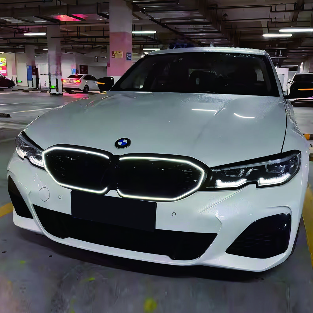 Front Kidney Grill Racing Grille With LED Light For BMW 3 Series G20 G21 318i 320i 330i M340i 330d Pre-LCI 2019-2025 Bodykit