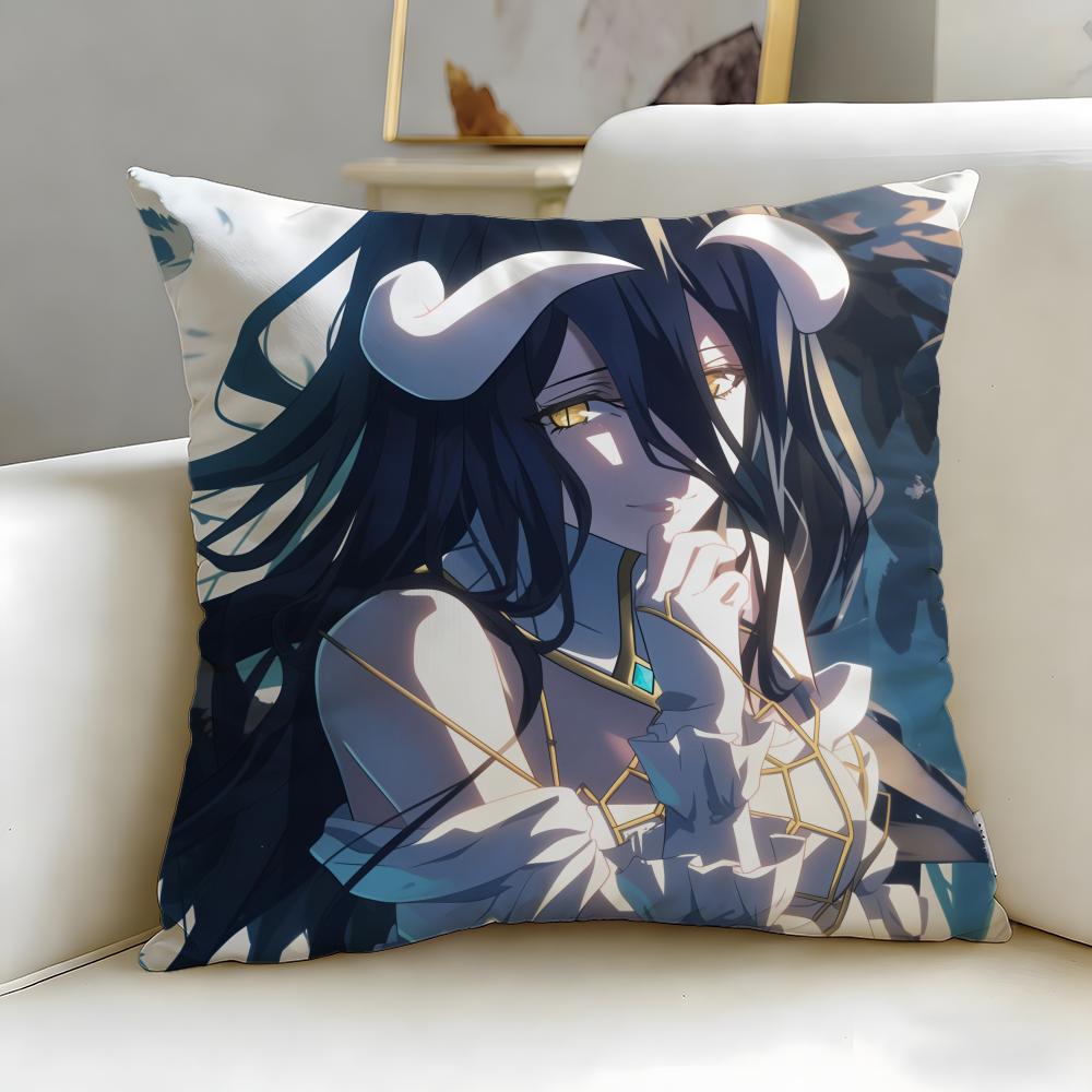 classic anime OVERLORD Cushion Cover Soft & Easy-Wash Pillow Case – Versatile for Couch, Bed, Travel and Office