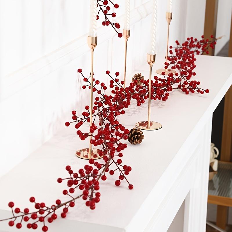 1pc Artificial Red Berry Vine | Plastic Holly Fruit Hanging Vine for Christmas, Weddings, Proposals, Parties, Photography Props
