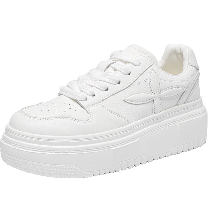 Women s Platform Casual White Sneakers 37