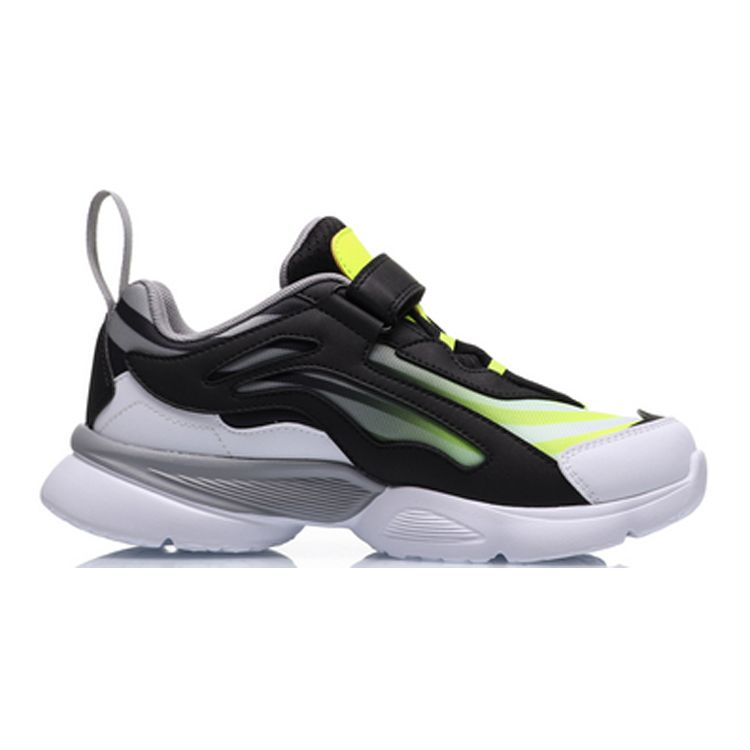 Li Ning Kids Big Aurora Sports Trend Low Top Running Shoes Kids Running Shoes Black Gray Green YKCQ274-17