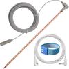 Copper Grounding Rod with 40ft Female Ground Cord, Portable Ground Rod Kit,Great for Grounded Earth Connected Products, Easy To Use with Grounding