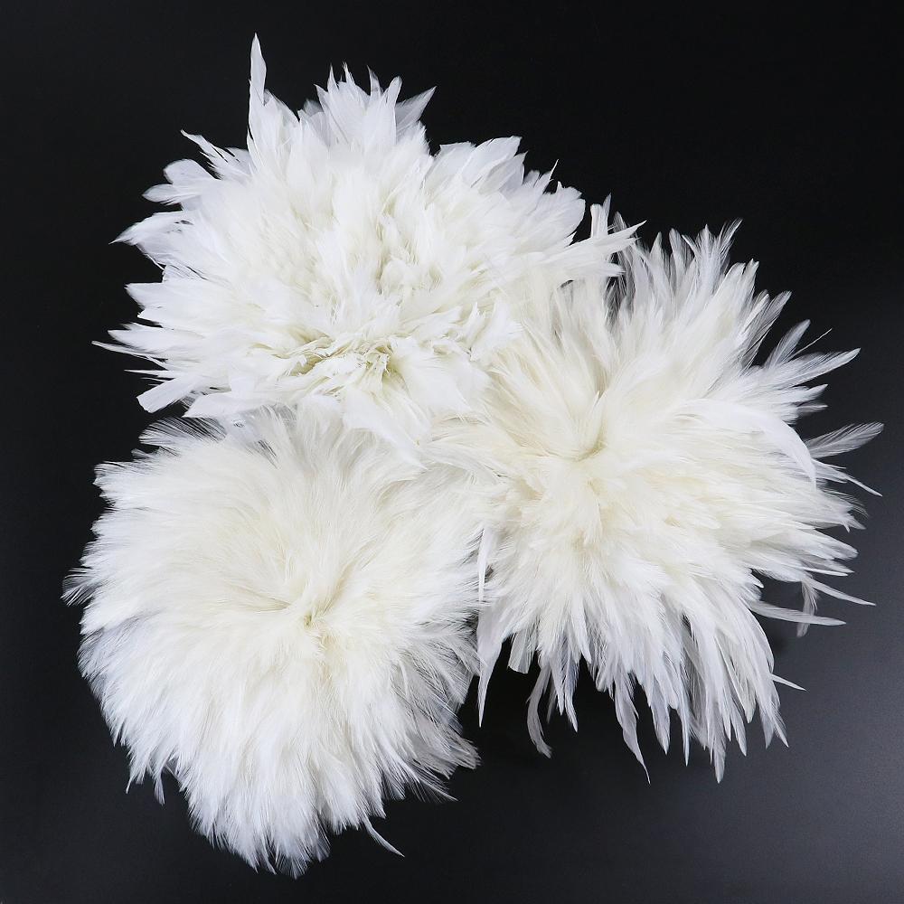 800-1000 PCS/Lot White Rooster Feathers Trim 4-8" Chicken Feather Strip Natural Feather Plumes Jewelry Costume Hat Party Decor