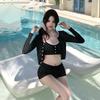 Pure Desire High-End 3-Piece Slimming Bikini Set: Conservative Cover-Up Swimwear for Small Chests