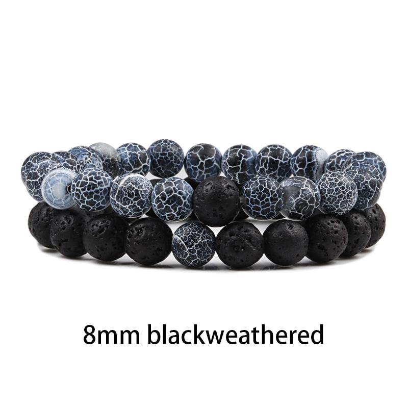 New Design Set Bracelet Couples Natural Stone Bracelets Tiger Eye Beaded Yoga Bracelets for Men Women Elastic Rope Jewelry