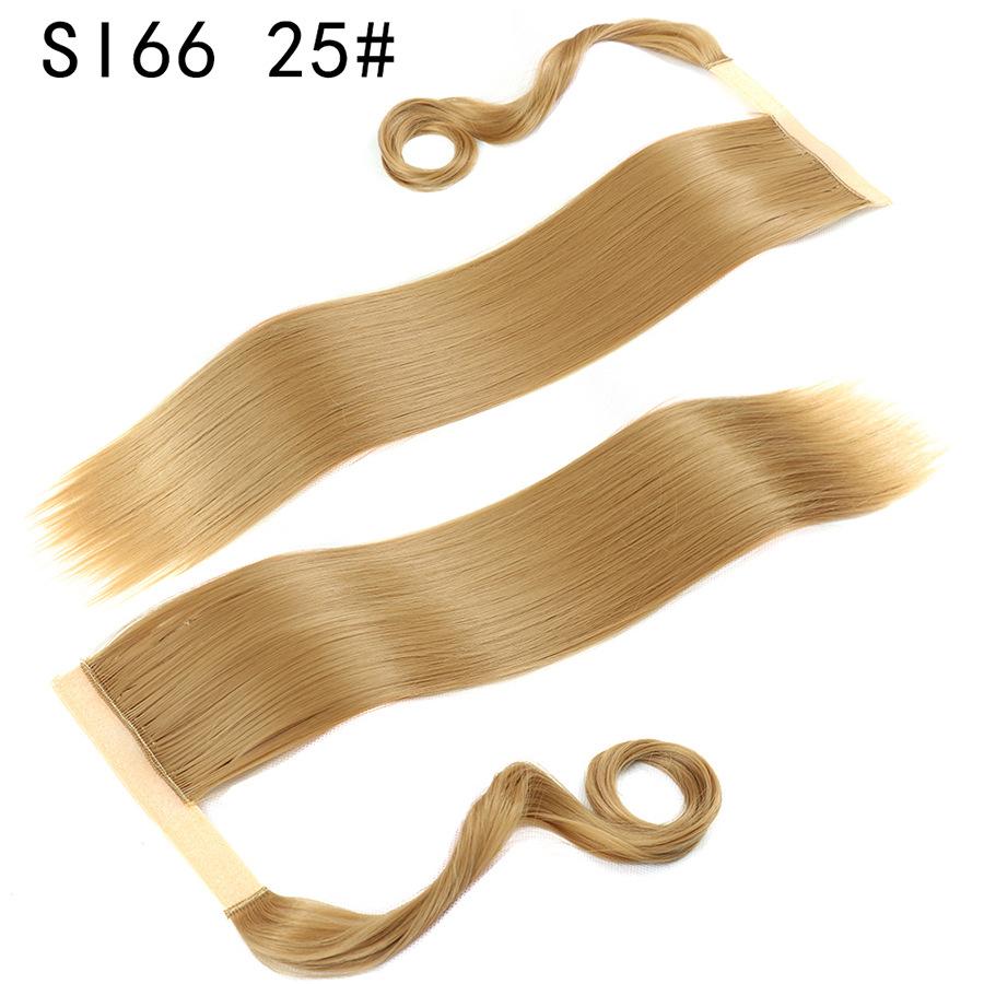 LISI HAIR Synthetic Fibers Are Clipped Onto A Ponytail Hairpin To Extend The Length of A Woman's Hair At High Temperature