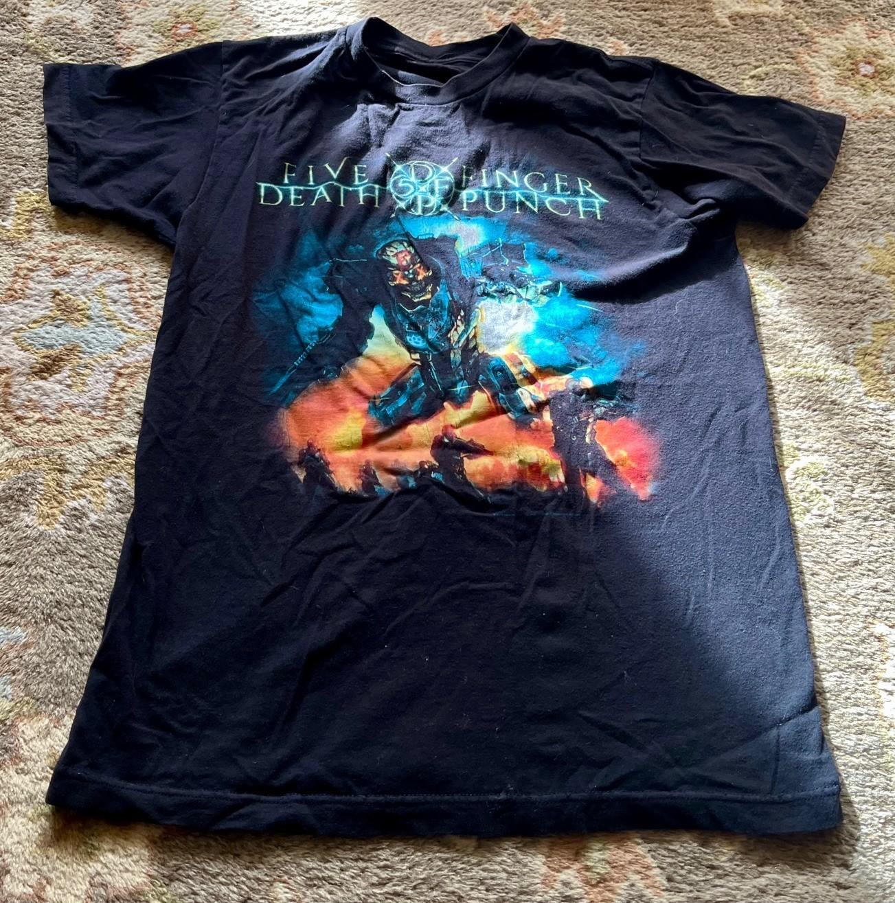 2000 s Heavy Metal Black T-Shirt FIVE FINGER DEATH PUNCH 5FDP Size: S S